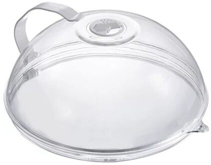Transparante Magnetron Cover Verwarming Isolatie Cover Stofdicht Olie-Proof Anti-Brandwonden Keuken Ronde Handvat Verse-Houden Deksel