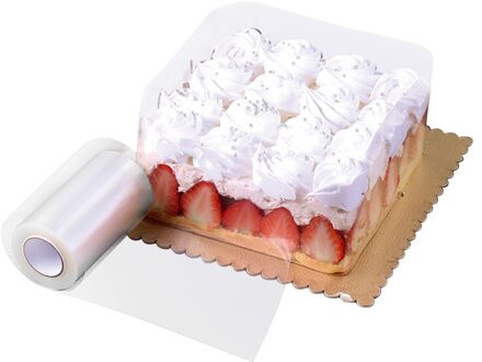 Transparante mousse omliggende verpakking tape taart bakken dessert kraag DIY decoratie gereedschappen keuken accessoires wegwerp 8cm 10cm