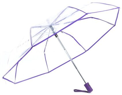 Transparante Paraplu Automatische Paraplu Regen Vrouwen Mannen Zon Regen Auto Paraplu Compact Vouwen Winddicht Stijl Clear paraplu groen
