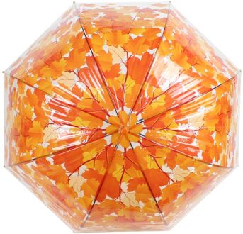 Transparante Paraplu Creatieve Esdoornblad Paraplu Captain Zonnige En Regenachtige Paraplu Kids Studenten Carry Supplies 03