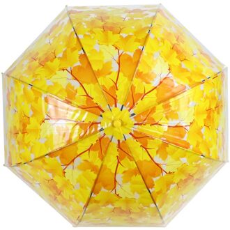 Transparante Paraplu Creatieve Esdoornblad Paraplu Captain Zonnige En Regenachtige Paraplu Kids Studenten Carry Supplies 04