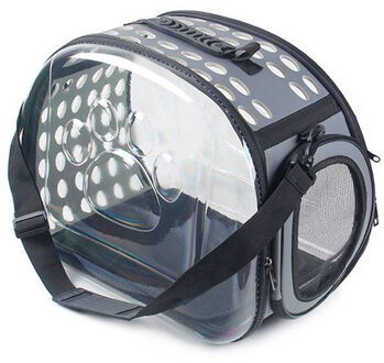 Transparante Pet Kat Hond Draagtas Ruimte Capsule Opvouwbare Ademend Huisdier Reistas Outdoor Rugzak Travel Carrying Handtas grijs