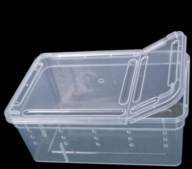 Transparante Plastic Doos Insect Reptiel Vervoer Fokken Levend Voedsel Voerbox