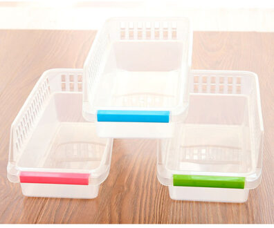 Transparante Plastic Doos Koelkast Organizer Fruit Groenten Sorteren Container Keuken Eieren Opbergdoos Mand Voedsel Lades Case
