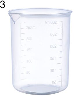 Transparante Plastic Maatbeker Laboratorium Beker Afgestudeerd Jug Cup Keuken Bakken Koken Levert Meting Container Tool 250ml