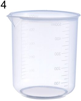 Transparante Plastic Maatbeker Laboratorium Beker Afgestudeerd Jug Cup Keuken Bakken Koken Levert Meting Container Tool 500ml