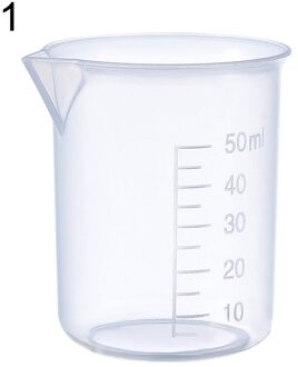 Transparante Plastic Maatbeker Laboratorium Beker Afgestudeerd Jug Cup Keuken Bakken Koken Levert Meting Container Tool 50ml
