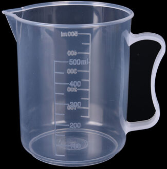 Transparante Plastic Meet Jug Schenktuit Oppervlak Keuken Laboratorium Maatbeker Schaal Koken Tool 20/30/50/300/500/1000 Ml 1stk 500ml