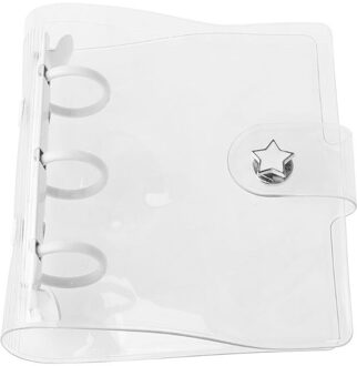 Transparante Pvc 3 Gaten Loose Leaf Binder Notebook Cover Mini Notepad Vel Shell Bestandsmap Cover Briefpapier Levert C26