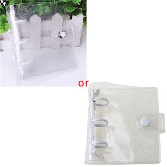 Transparante Pvc 3 Gaten Loose Leaf Binder Notebook Cover Mini Notepad Vel Shell Bestandsmap Cover Briefpapier Levert C26