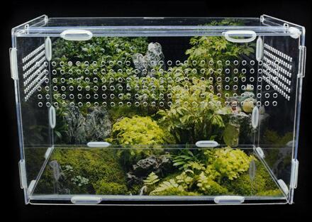Transparante Reptiel Fokkerij Doos Acryl Voerbox 360 Graden Hoge Transparante Magnetische Huisdier Klimmen Terrarium 33.5 X 18 X 20cm
