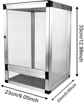 Transparante Reptiel Fokkerij Doos Aluminium Reptiel Voeden Container Voor Spider Hagedis Kikker Cricket Schildpad Ademend