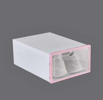 Transparante Schoenendoos Opslag Schoen Dozen Verdikte Stofdicht Schoenen Organizer Box Kan Worden Gelegd Combinatie Schoenenkast roze