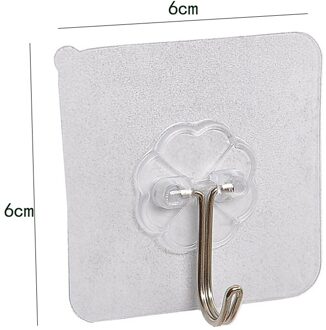 Transparante Sterke Zelfklevende Deur Hangers Muur Handdoek Mop Hand Tas Haken Voor Opknoping Keuken Badkamer Accessoires TXTB1 5stk transparant