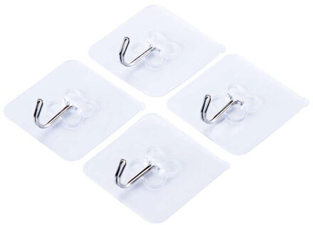 Transparante Sterke Zelfklevende Deur Muur Hangers Haken Voor Siliconen Opslag Opknoping Keuken Magic Badkamer Accessoires