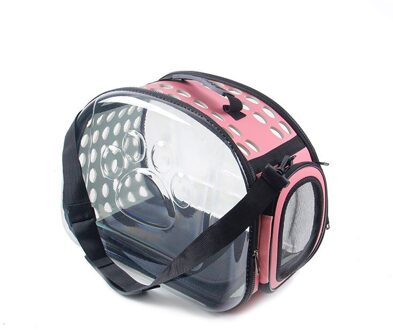 Transparante Travel Dog Carrier Pet Tassen Puppy Cat Carrying Outdoor Tas Kleine Huisdier Draagbare Handtas Tas Soft Pet Accessoires roze / S-36x20x22cm