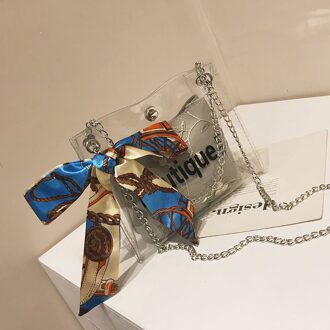 Transparante Vrouwelijke Schoudertas Grote Capaciteit Crossbody Tassen Voor Vrouwen Trendy Kettingen Dame Handtassen grijs