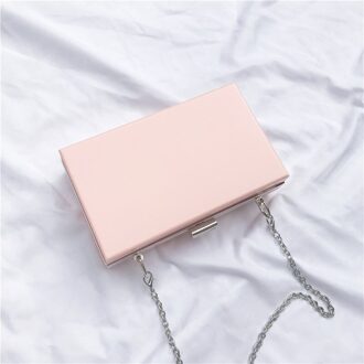 Transparante Vrouwen Clutch Bags Acryl Koppelingen Portemonnees Meisjes Avondtassen Bruiloft Koppelingen Keten Dames Schoudertas Bolsa Vrouwelijke roze