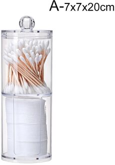Transparante Wattenstaafje Doos Wattenstaafje Holder Base Kamer Versieren Katoen Pads Houder Tandenstoker Case