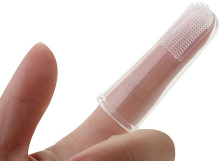 Transparante Zachte Siliconen Huisdier Tandenborstel Vinger Zachte Tandenborstel Slechte Adem Care Pet Hond Kat Schoonmaakproducten Hond Accessoires