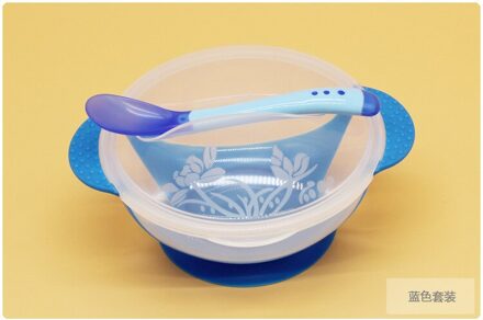 Transparante Zuignap Snack Catcher Kom Lepel Set Kindje Training Kom Set Snack Catcher Gratis Lepel Temperatuurgevoelige 3