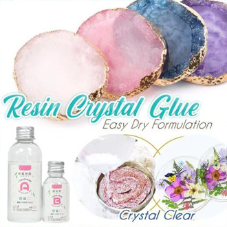 Transparent Crystal Clear Epoxy Resin Glue Kit A B Glue Set For DIY Jewelry Crafts Bracelets Ornaments Resists Yellowing BV789