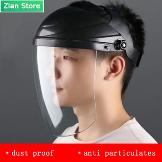Transparent Protective Full Face Mask Cutting Face Shield Polished Anti-splashing Spray Pesticide Anti-smoke Safety Mask Screen