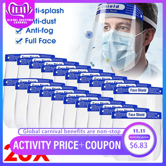 Transparent Protective Mask Full Face Shield Masks Anti Saliva Splash-proof Protect Eye Full Face Mask Cover Protective Visor