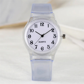 Transparent Silicone Children's Watches Fashion Round Dial Kids Watch Quartz Wristwatch Gifts for Boys Girls