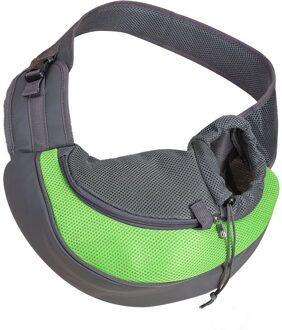 Transport Huisdier Kat Puppy Kleine Dier Hond Carrier Sling Mesh Front Reizen Schoudertas Rugzak Hond Accessoires groen / S