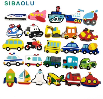 Transportation fridge magnets Cartoon Car Boat Bus whiteboard sticker Refrigerator Magnets Kids Message post Home Decoration