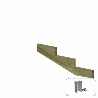 Trapbalk 3 Treden 19º + Montagebeugel Black