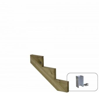 Trapbalk 3 Treden 34,2º + Montagebeugel Black