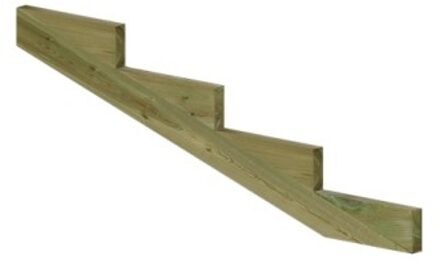 Trapbalk 4 Treden 19° Black