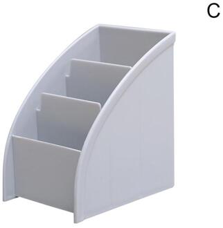 Trapeziumvormige Opbergdoos Cosmetische Box Creatieve Woonkamer Bureau Sorteren Box Opbergdoos 3-Compartiment Plastic Box grijs