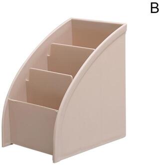 Trapeziumvormige Opbergdoos Cosmetische Box Creatieve Woonkamer Bureau Sorteren Box Opbergdoos 3-Compartiment Plastic Box khaki