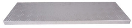 Trapmaantje aluminium - 75 x 22,5 cm - Traanplaat / tape Zilver