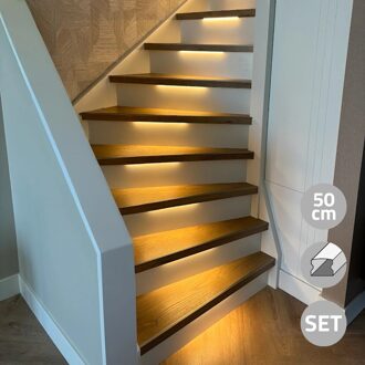 Trapverlichting led strip warm wit 50 cm - complete set inclusief profiel