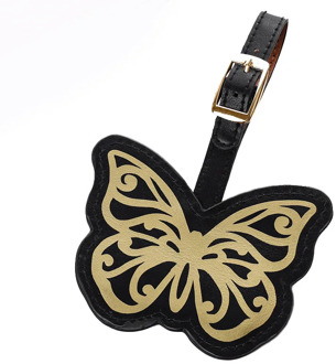 Travel Accessories Hot stamping butterfly Luggage Tag Women Portable PU Leather Label Suitcase ID Addres Holder Baggage Boarding