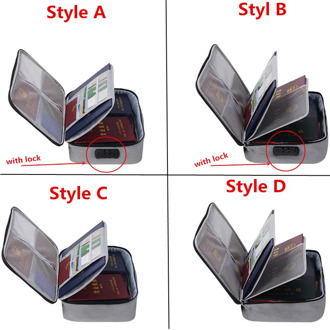 Travel Accessory Document Package Large capacity storage bag Organizer Unisex A4 file Briefcase Safe Package With Password Lock