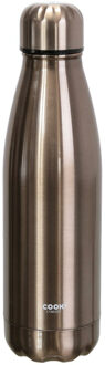 Travel drinkfles voor warme en koude dranken - rose goud - roestvrij staal - met schroefdop - 500 ml