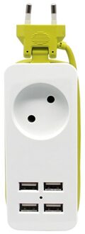 Travel Power Strip Portable Extension Stopcontact Met 4 Usb Wall Charger Smart Desktop Socket Eu Plug 1 plugs