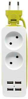 Travel Power Strip Portable Extension Stopcontact Met 4 Usb Wall Charger Smart Desktop Socket Eu Plug 2 plugs