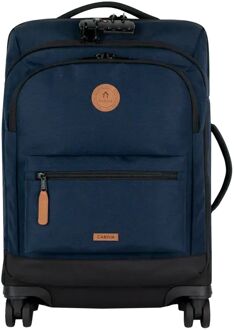Traveler 4W S reykjavik zachte koffer lichtgewicht koffer Blauw - H 55 x B 35 x D 21 cm