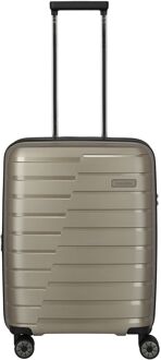 Travelite Air Base 4 Wheel Cabin Trolley Expandable champagne metallic hardcase koffer - H 55 x B 39 x D 23/26 cm
