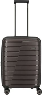 Travelite Air Base 4 Wheel Cabin Trolley Expandable coffee hardcase koffer Bruin - H 55 x B 39 x D 23 cm