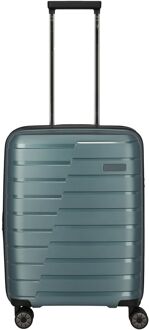Travelite Air Base 4 Wheel Cabin Trolley Expandable iceblue metallic hardcase koffer Blauw - H 55 x B 39 x D 23/26 cm