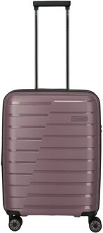 Travelite Air Base 4 Wheel Cabin Trolley Expandable lilac metallic hardcase koffer Paars - H 55 x B 39 x D 23 cm