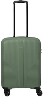 Travelite Air Stripe Spinner Cabin Trolley green hardcase koffer lichtgewicht koffer Groen - H 55 x B 35 x D 25 cm