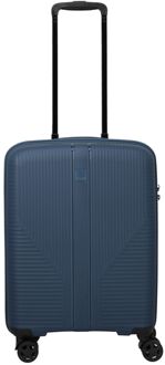 Travelite Air Stripe Spinner Cabin Trolley navy hardcase koffer lichtgewicht koffer Blauw - H 55 x B 35 x D 25 cm